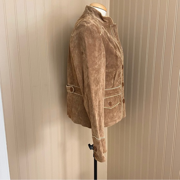 Vintage Le Chateau Y2K 70s Style Suede Leather Jacket Women’s Size Medium - Picture 3 of 10